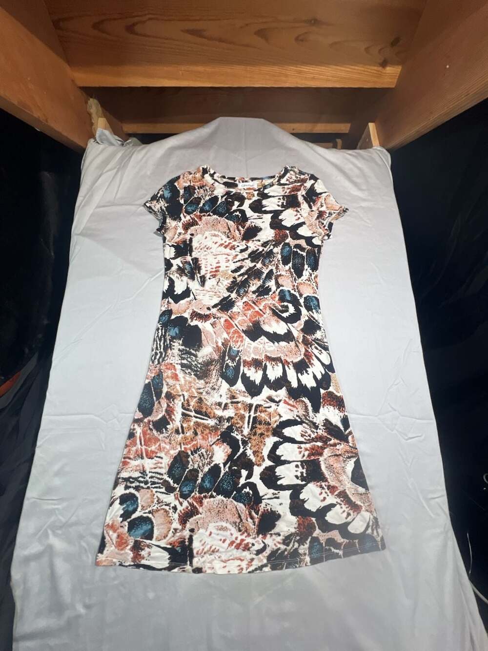 Calvin Klein Women's XS Abstract Print Short Sleeve Sheath Dress